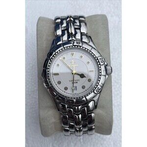 RARE VTG SWISS SS JOVIAL SAPPHIRE CRYSTAL ROMAN DIAL LADIES QUARTZ WRISTWATCH